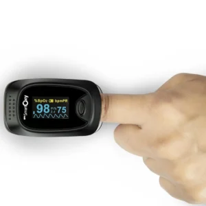 BPL Medical Technologies Smart Oxy Finger Tip Pulse Oximeter (Black)|High Accuracy|SPO2|Perfusion Index| OLED Display| CE Certified| Heart Rate - Black