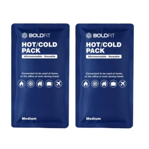 Boldfit Reusable Hot and Cold Ice Pack | Flexible Gel for Injuries, Shoulders, Knee, Back, Neck Hot Compression Gel Pack for Pain Relief-Medium Pack of 2
