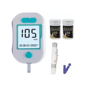 Control D Advanced Glucose Blood Sugar Testing Digital Monitor with 100 Strips White Glucometer  (White, Green)