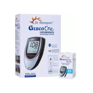 Dr. Morepen BG-03 GlucoOne Blood Glucose Monitor Glucometer with 25 Strips Glucometer  (Multicolor)